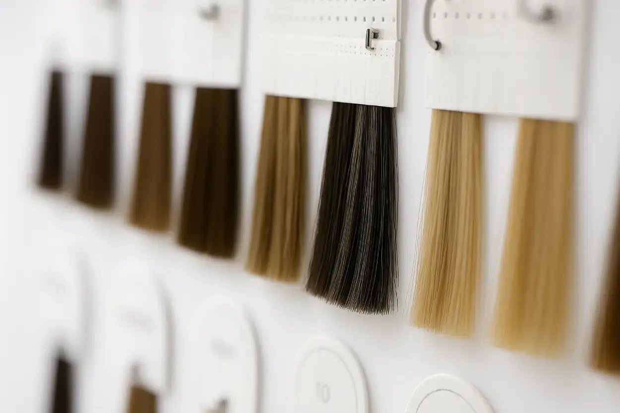 Haarfarbe auswählen Muster Farben Strähnen Strähnchen